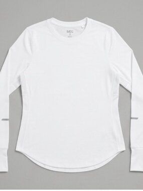 DSG White Performance Long Sleeve Shirt - Size S - Thumbholes